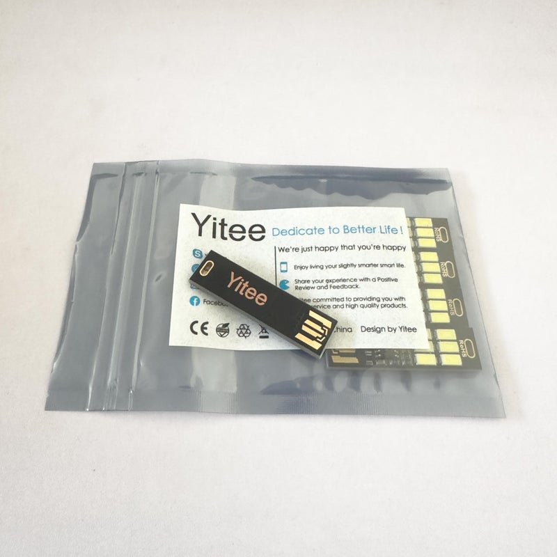 Yitee 5pcs LED Circuit Boards USB Light Keychain Super Bright 6 LEDs Mini USB Light Lamp with Smart Touch Electrodeless Dimming Switch for Laptop Keyboard Light(Pure White), Qty:5 - Image 2